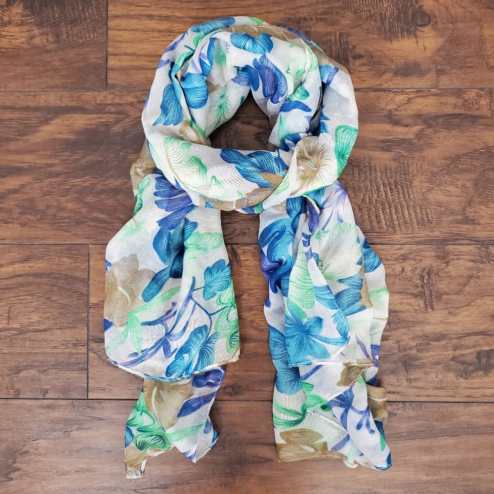 Floral Print Scarf Wrap